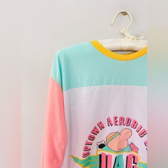 Vintage | Ziggy Aerobic multicolor long sleeve top | size large - Picture 5 of 6